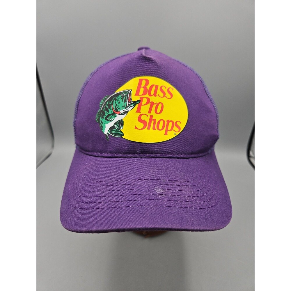 Bass Pro Shops Hat Mens One Size Purple Mesh Snapback Cap Fishing Outdoors